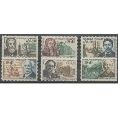 Authentique France - Poste - 1966 - No 1470/1475 - Célébrités