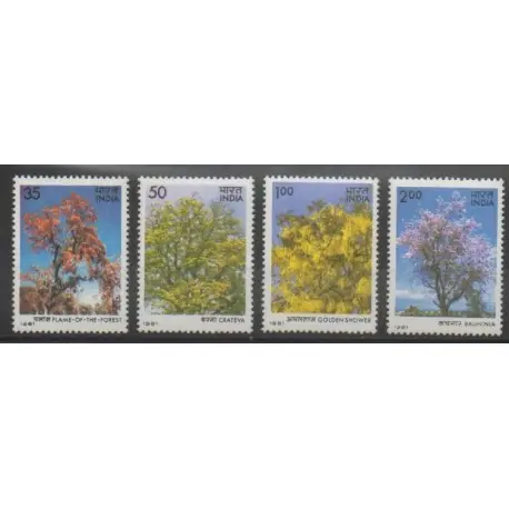 Prix Choc Inde - 1981 - No 678/681 - Arbres