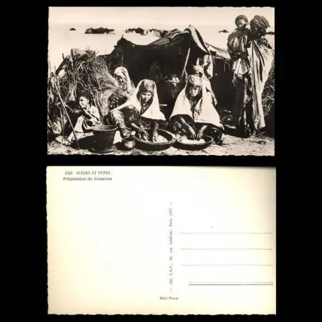 Nouveauté Maroc - Scenes et types - Preparation du couscous - CPSM