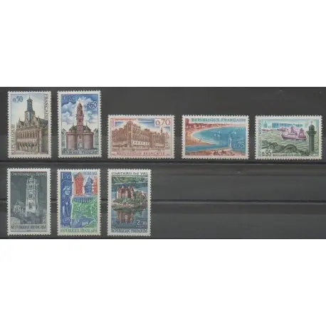Artisanat France - Poste - 1966 - No 1499/1506 - Monuments