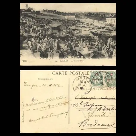 Maroc - Tanger - Le grand Soco - Tres animee - 1912 Achetez Aujourd’hui