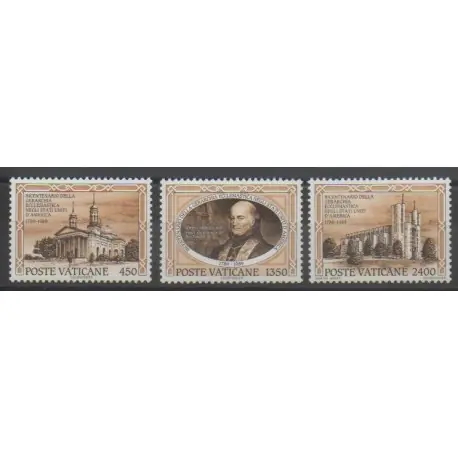 Vatican - 1989 - No 864/866 - Églises Nouvelle Collection