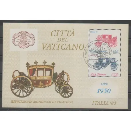 Vatican - 1985 - No BF8 - Transports - Exposition - Oblitéré Offre Exclusive