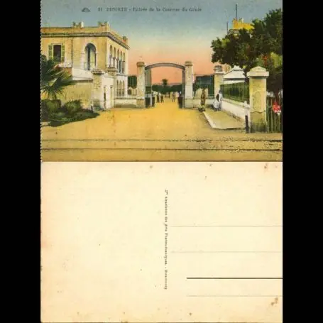 Tunisie - Bizerte - Entree de la caserne du genie Vente Directe