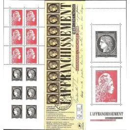 Timbre de collection France - Carnet C1526 « 1849 CÉRÈS NOIRE - MARIANNE L'ENGAGÉE 2018 » Top Vente
