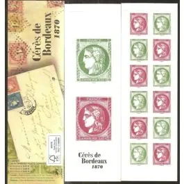Timbre de collection France - Carnet C1527 « 1870 Marianne Crès de Bordeaux » Artisanat