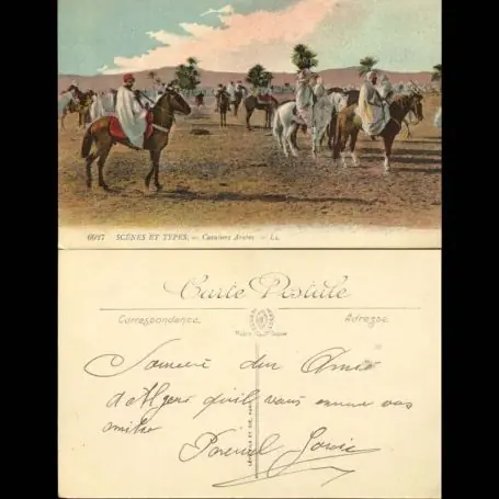 Certifié Tunisie - Scenes et types - Cavaliers arabes