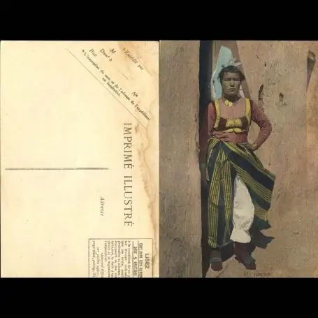 Populaire Tunisie - Scenes et types - Femme de tribu en costume