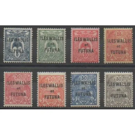 Wallis et Futuna - 1922 - No 18/25 - Neuf avec charnière Prix Choc