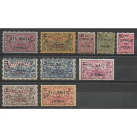 Wallis et Futuna - 1924 - No 30/39 - Neuf avec charnière Nouvel Arrivage