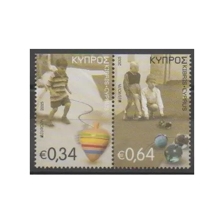Chypre - 2015 - No 1332a/1333a - Enfance - Europa Authentique