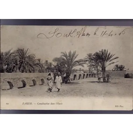 Tunisie - Zarzis - Canalisation dans l'Oasis - 1906 Livraison Gratuite
