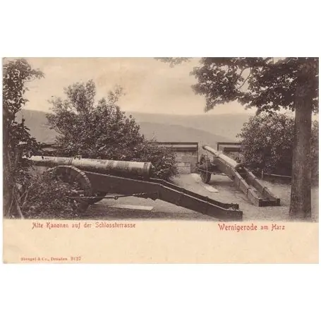 Allemagne - Alte Kanonen auf der Schlossterrasse - Wernigerode am. Harz Remise