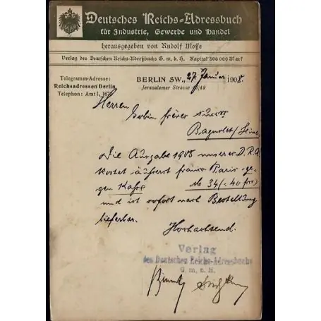 Allemagne - Berlin - Deutsches Reichs-Adressbuch fur Industrie Gewerbe und Handel Expédition Rapide