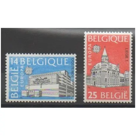 Belgique - 1990 - No 2367/2368 - Monuments - Europa Solde