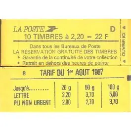 Timbre de collection France - Carnet C2376-C10 Vente Directe