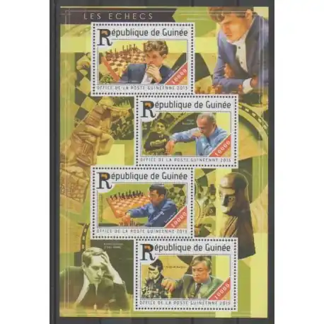 Guinée - 2015 - No 7790/7793 - Échecs Gros Lot