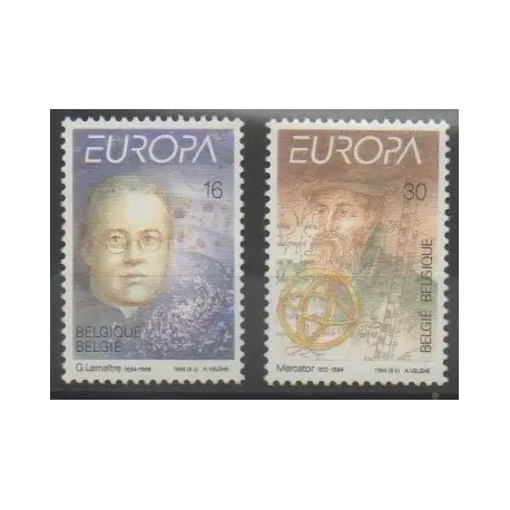 Belgique - 1994 - No 2551/2552 - Sciences et Techniques - Europa Solde