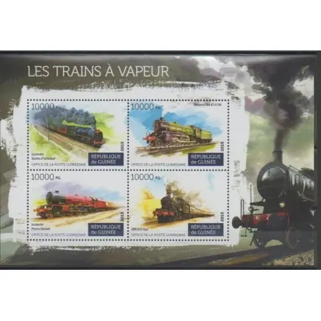 Bon Plan Guinée - 2015 - No 7878/7881 - Chemins de fer
