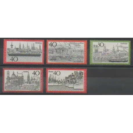 Populaire Allemagne occidentale (RFA) - 1973 - No 611/612 - 636/638 - Navigation