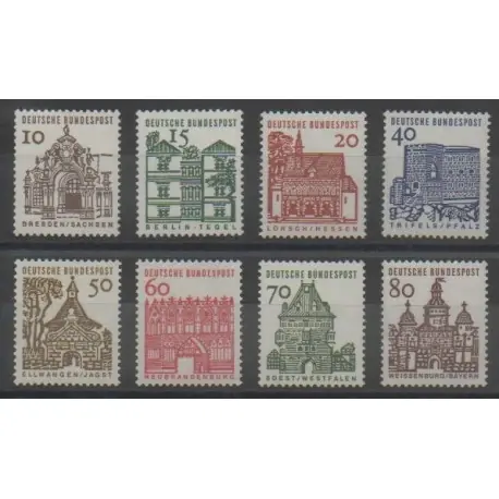 Produit De Marque Allemagne occidentale (RFA) - 1964 - No 322/328 - Monuments