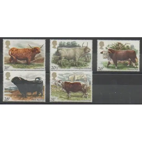 Grande-Bretagne - 1984 - No 1117/1121 - Mammifères Nouvelle Collection