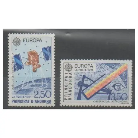 Top Qualité Andorre - 1991 - No 402/403 - Espace - Europa