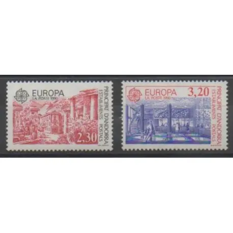 Andorre - 1990 - No 388/389 - Europa Authentique