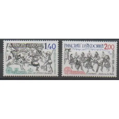 Prix Cassé Andorre - 1981 - No 292/293 - Europa
