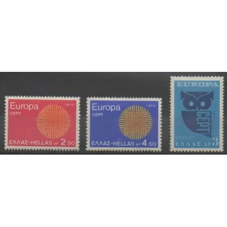 Livraison Gratuite Grèce - 1970 - No 1020/1022 - Europa
