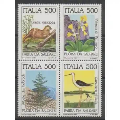 Prix Réduit Italie - 1985 - No 1658/1661 - Environnement - Espèces menacées - WWF