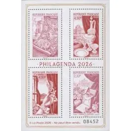 Timbre de collection France - Carnets et Ouvrages 4028 - Philagenda 2026 - Hors Abonnement - Bloc spcial "Productions françaises de luxe" Expédié Aujourd’hui