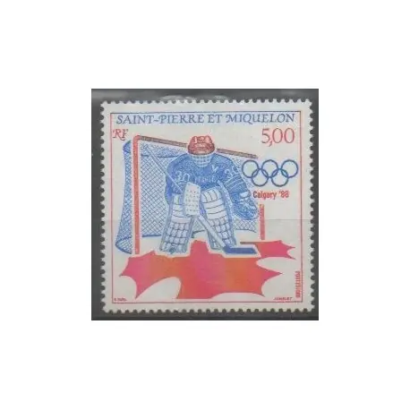 Garantie Incluse Saint-Pierre et Miquelon - 1988 - No 487 - Jeux olympiques d'hiver