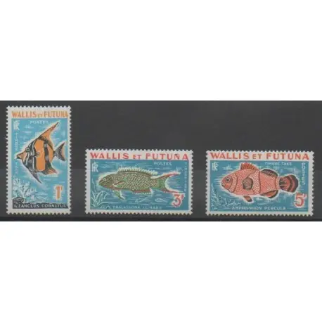 Wallis et Futuna - 1963 - No T37/T39 - Animaux marins Tendance