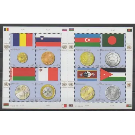 Nations Unies (ONU - Vienne) - 2010 - No 641/648 - Drapeaux - Monnaies, billets ou médailles Retour Gratuit