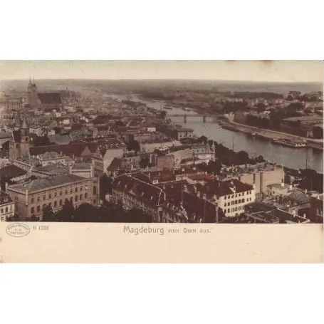 Allemagne- Magdeburg vom Dom aus. Seulement Aujourd’hui