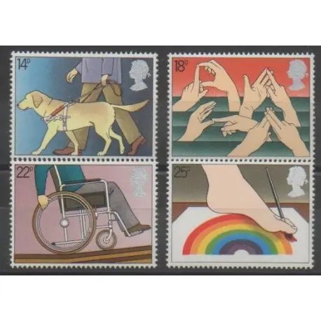 Grande-Bretagne - 1981 - No 976/979 - Santé ou Croix-Rouge Tendance