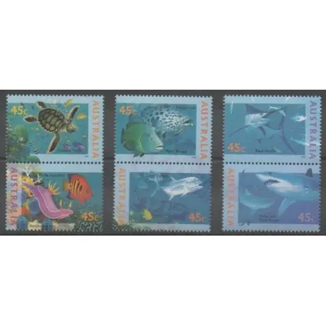 Australie - 1995 - No 1466/1471 - Animaux marins Livraison Gratuite