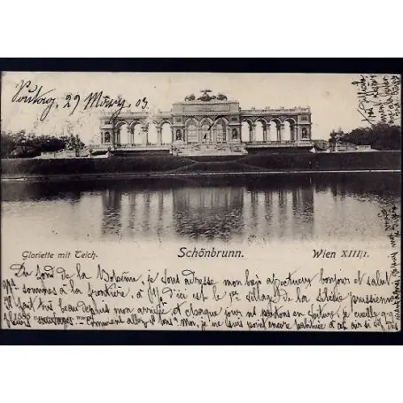 Livraison Mondiale Autriche - Wien - Schonbrunn - gloriette mit Teich