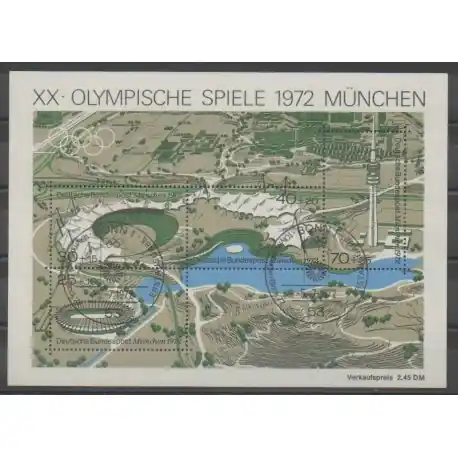 Acheter Direct Allemagne occidentale (RFA) - 1972 - No BF6 - Jeux Olympiques d'été - Oblitéré