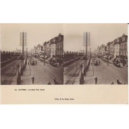 Vente Flash Belgique - Anvers - Quai Van Dyck - Stereoscopique
