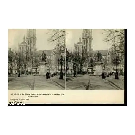 Nouvel Arrivage BELGIQUE - ANVERS - STATUE RUBENS ET CATHEDRALE