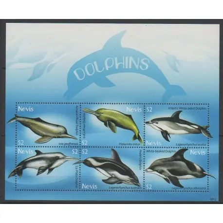 Acheter Direct Nevis - 2009 - No 2077/2082 - Mammifères - Animaux marins