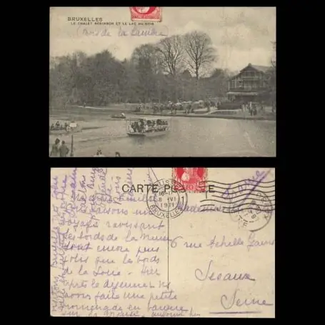 Promotion Belgique - Bruxelles - Le chalet Robinson et le lac du bois - Bateaux