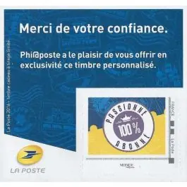 Timbre de collection France - Collector 2016 Merci pour votre confiance - Passionn 100% Abonn - Phil@poste Solde