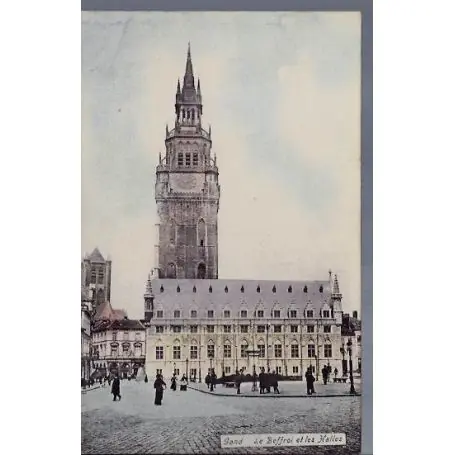 Belgique - Gand - Le beffroi et les halles Livraison Mondiale