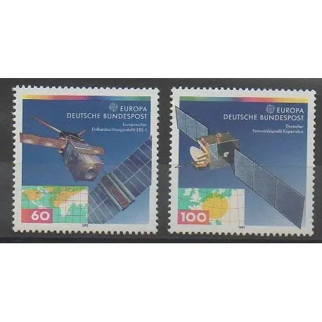 Allemagne - 1991 - No 1358/1359 - Télécommunications - Europa Petit Prix