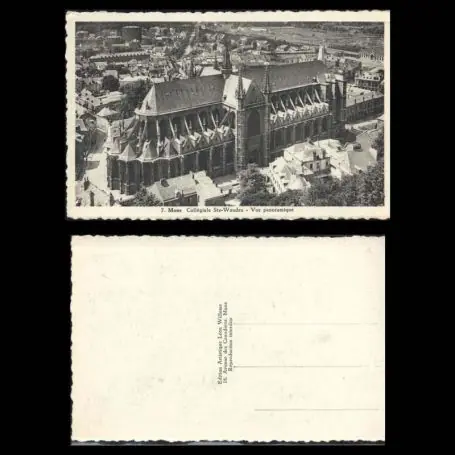 Belgique - Mons - Collegiale Ste-Waudru - Vue panoramique - CPSM Produit De Marque
