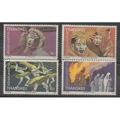 Afrique du Sud - Transkei - 1978 - No 48/51 - Masques ou carnaval Gros Lot