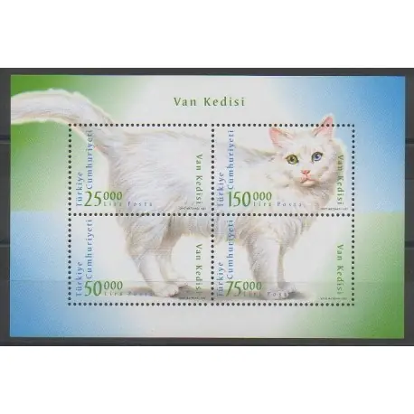 Prix Cassé Turquie - 1997 - No 2841/2844 - Chats